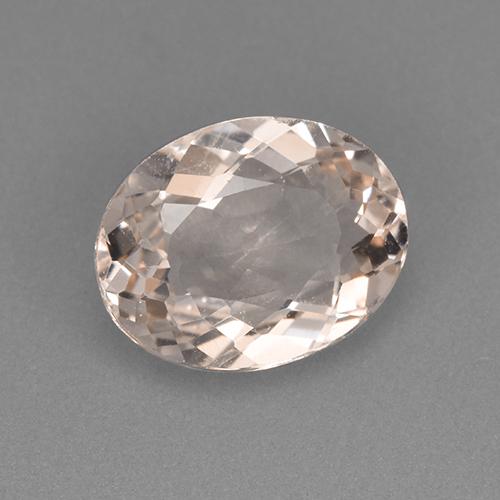 2.31 ct Pink Morganite Stone, Natural Morganite in Oval Facet Shape for Sale