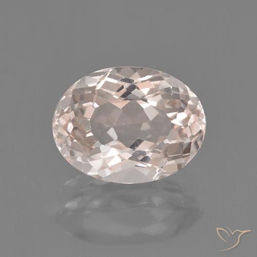 2.43ct Natural Very Light Pink Morganite, Oval, VS