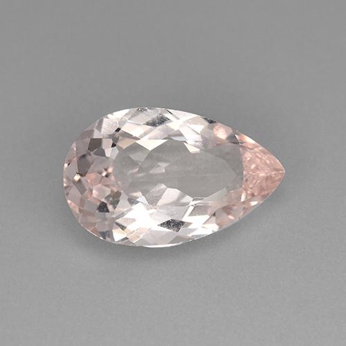 2.09 ct Pink Morganite Stone, Natural Morganite in Pear Facet Shape for Sale