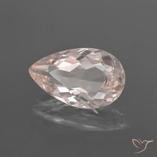 2.09 ct Pink Morganite Stone, Natural Morganite in Pear Facet Shape for Sale