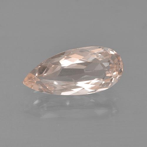 2.26 ct Pink Morganite Gemstone, Morganite Gem in Pear Facet Shape for Sale.