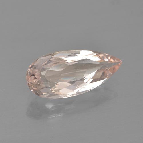 2.26 ct Pink Morganite Stone, Natural Morganite in Pear Facet Shape for Sale