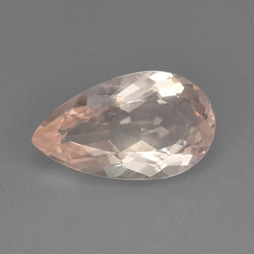 Salmon Pink Morganite Gem - 2.7ct Pear Facet (ID: 505485)