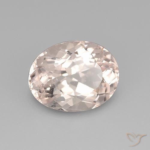 2.43 ct Pink Morganite Stone, Natural Morganite in Oval Facet Shape for Sale