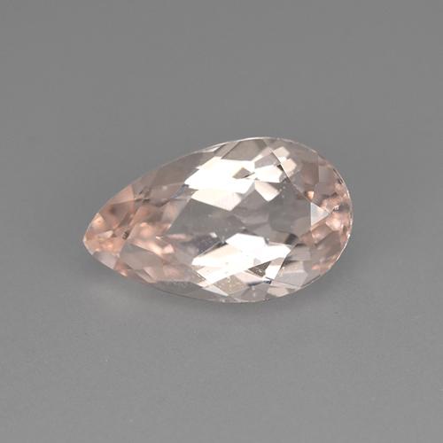 2.38 ct Pink Morganite Gemstone, Morganite Gem in Pear Facet Shape for Sale.