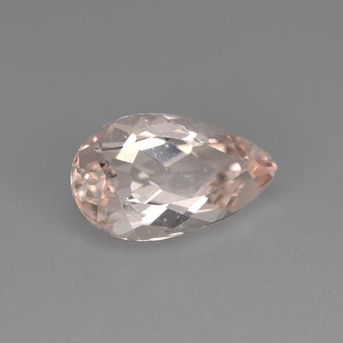 2.38 ct Pink Morganite Stone, Natural Morganite in Pear Facet Shape for Sale