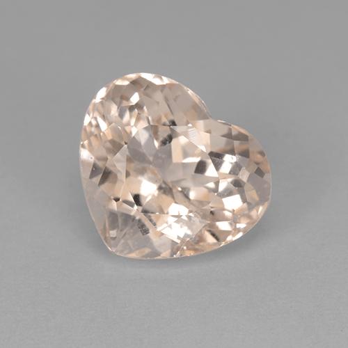 2.74 ct Pink Morganite Gemstone, Morganite Gem in Heart Facet Shape for Sale.