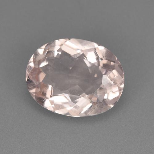 2.87 ct Pink Morganite Stone, Natural Morganite in Oval Facet Shape for Sale