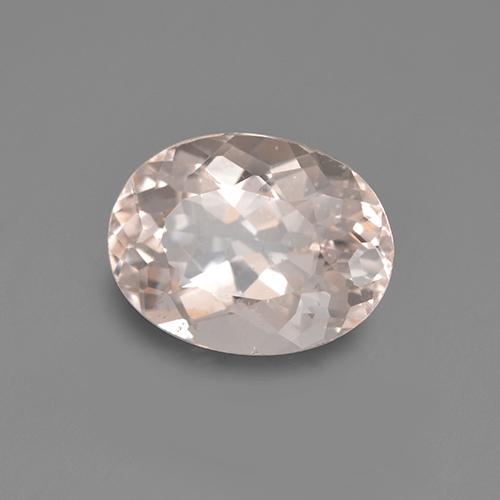 2.18 ct Pink Morganite Stone, Natural Morganite in Oval Facet Shape for Sale