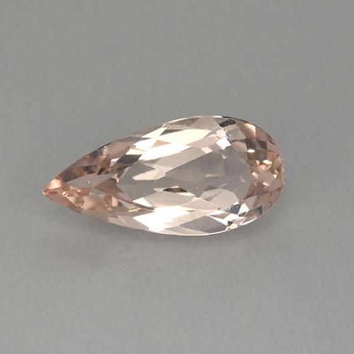 1.22 ct Pink Morganite Gemstone, Morganite Gem in Pear Facet Shape for Sale.