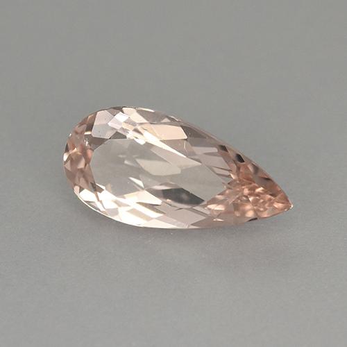 1.22 ct Pink Morganite Stone, Natural Morganite in Pear Facet Shape for Sale