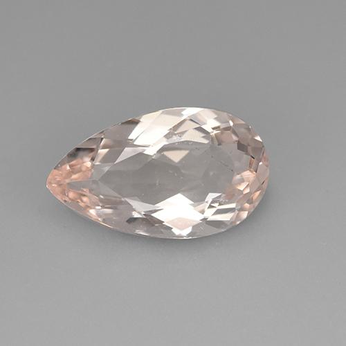 Very Light Pink Morganite Gem - 2.2ct Pear Facet (ID: 505855)