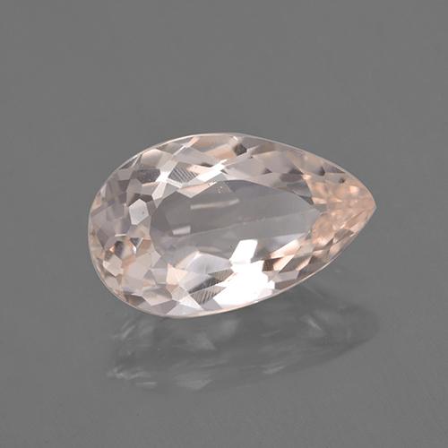 2.47 ct Pink Morganite Stone, Natural Morganite in Pear Facet Shape for Sale