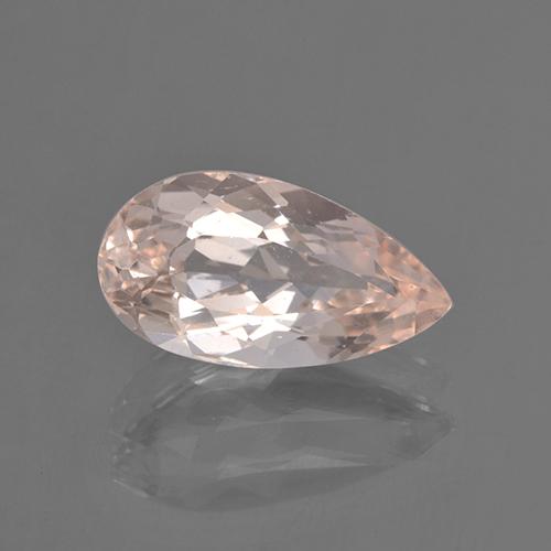 Very Light Pink Morganite Gem - 2.6ct Pear Facet (ID: 505923)