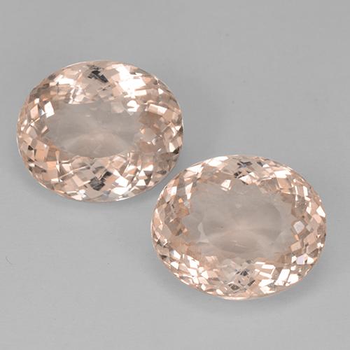 10.96 ctw Pink Morganite Gemstones, Morganite Gems in Oval Portuguese-Cut Shape for Sale.