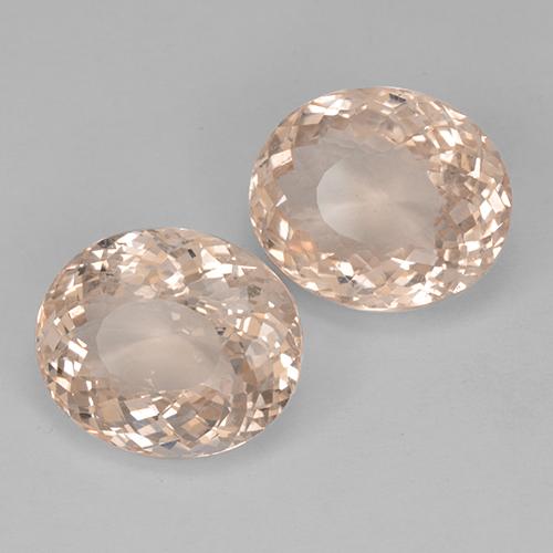 10.96 ctw Pink Morganite Stones, Natural Morganite in Oval Portuguese-Cut Shape for Sale