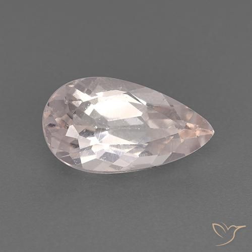 1.21 ct Pink Morganite Stone, Natural Morganite in Pear Facet Shape for Sale