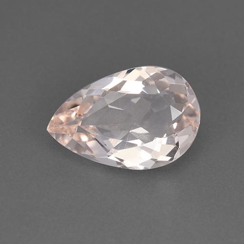 Flamingo Pink Morganite Gem - 1.4ct Pear Facet (ID: 515882)
