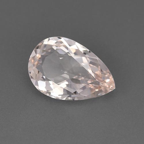 1.43 ct Pink Morganite Stone, Natural Morganite in Pear Facet Shape for Sale