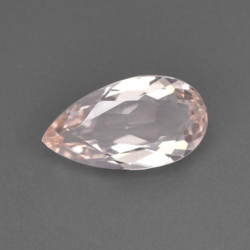 Flamingo Pink Morganite Gem - 1.1ct Pear Facet (ID: 515885)