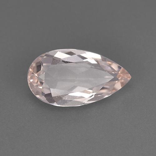 1.11 ct Pink Morganite Stone, Natural Morganite in Pear Facet Shape for Sale