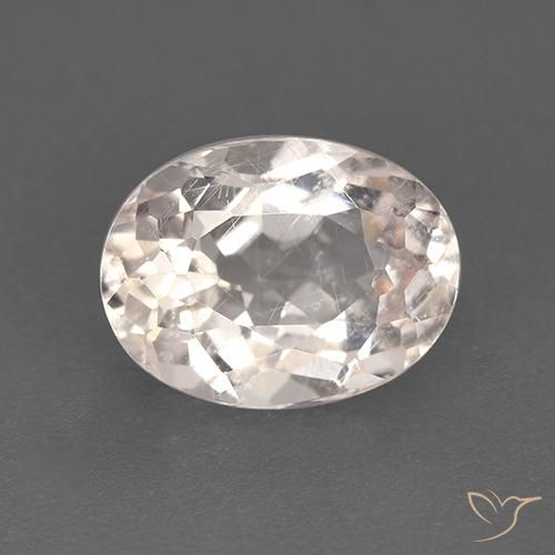 1.33ct Natural Salmon Pink Morganite, Oval, VS-SI