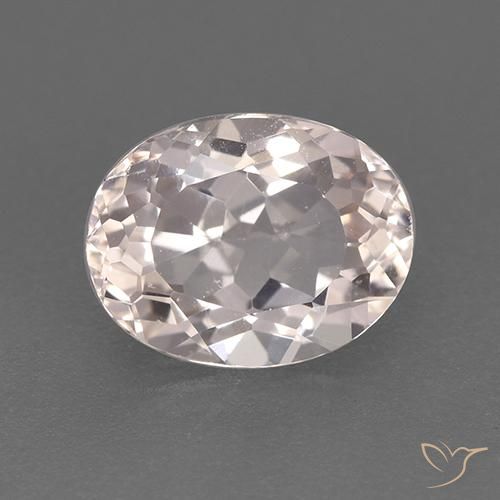 1.30ct Natural Salmon Pink Morganite, Oval, VVS-VS