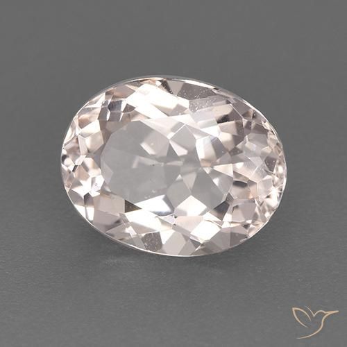 1.30 ct Pink Morganite Stone, Natural Morganite in Oval Facet Shape for Sale