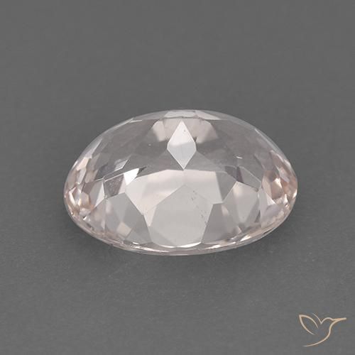 Morganite Gemstone in 8.2 x 6.4 mm Size for Sale, Morganite Stone in Salmon Pink Color