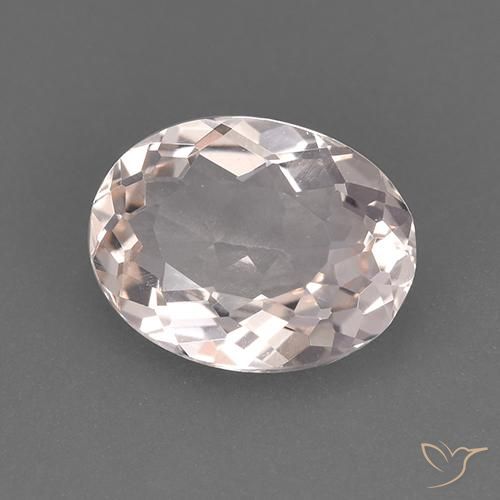 1.64 ct Pink Morganite Stone, Natural Morganite in Oval Facet Shape for Sale
