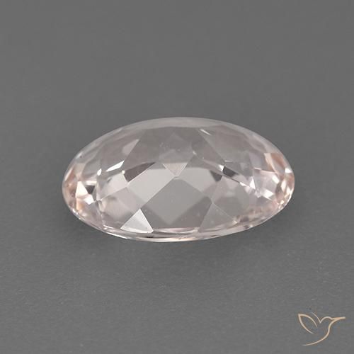 Morganite Gemstone in 9 x 7 mm (calibrated) Size for Sale, Morganite Stone in Medium-Light Pink Color