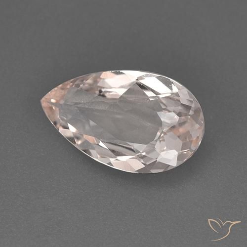 1.39 ct Pink Morganite Stone, Natural Morganite in Pear Facet Shape for Sale