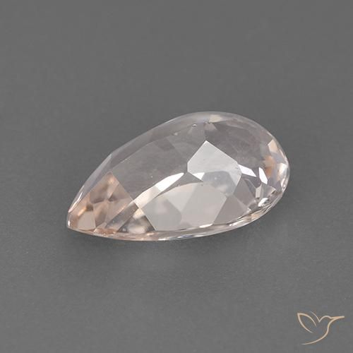 Morganite Gemstone in 9.6 x 6.3 mm Size for Sale, Morganite Stone in Salmon Pink Color