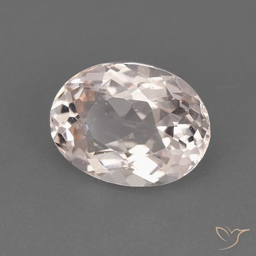 1.76 ct Pink Morganite Stone, Natural Morganite in Oval Facet Shape for Sale