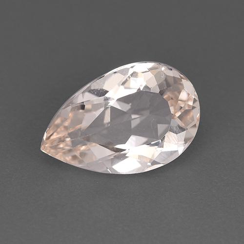 1.61 ct Pink Morganite Gemstone, Morganite Gem in Pear Facet Shape for Sale.