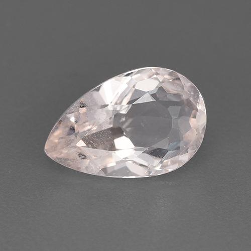 1.13 ct Pink Morganite Gemstone, Morganite Gem in Pear Facet Shape for Sale.