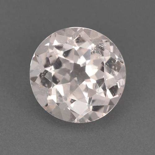 1.37 ct Pink Morganite Gemstone, Morganite Gem in Round Facet Shape for Sale.