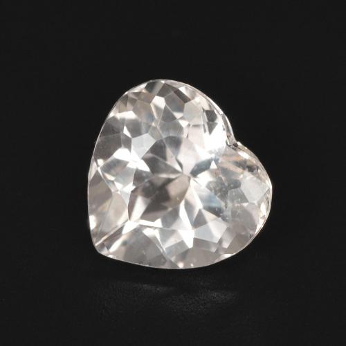 White Morganite Gem - 1.4ct Heart Facet (ID: 517192)