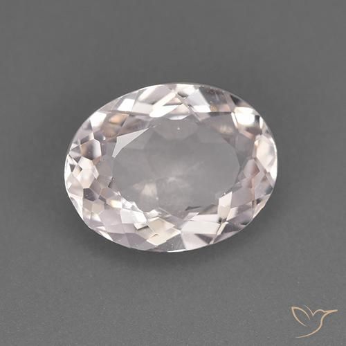 1.60 ct White Morganite Stone, Natural Morganite in Oval Facet Shape for Sale