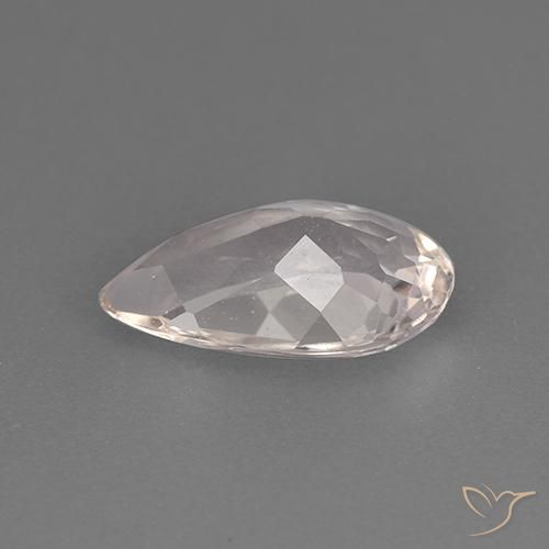 Morganite Gemstone in 11 x 6.9 mm Size for Sale, Morganite Stone in Very Light Pink Color