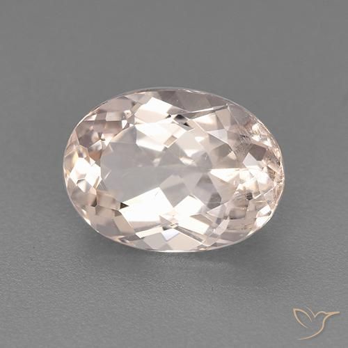 1.69 ct Pink Morganite Stone, Natural Morganite in Oval Facet Shape for Sale