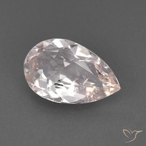 1.16 ct Pink Morganite Stone, Natural Morganite in Pear Facet Shape for Sale