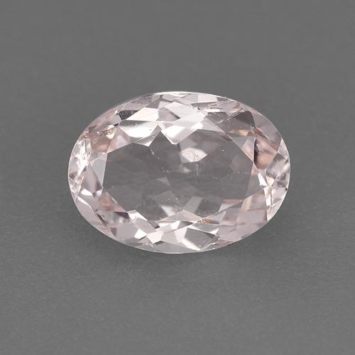 Light Pink Morganite Gem - 1ct Oval Facet (ID: 517346)