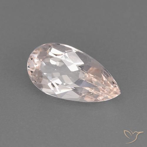 1.10 ct Pink Morganite Stone, Natural Morganite in Pear Facet Shape for Sale
