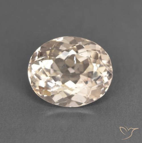 1.54ct Natural Medium Pink Morganite, Oval, VS