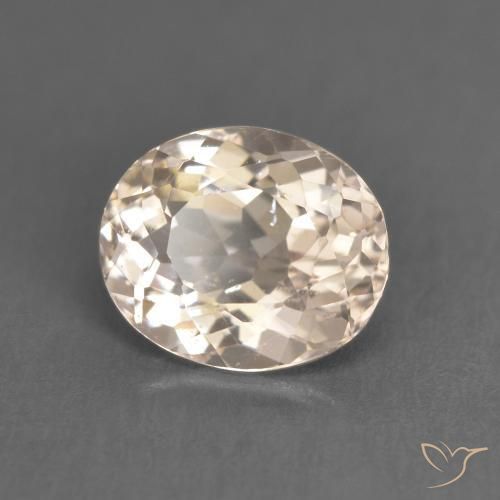 1.54 ct Pink Morganite Stone, Natural Morganite in Oval Facet Shape for Sale