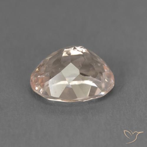 Morganite Gemstone in 8.2 x 6.7 mm Size for Sale, Morganite Stone in Medium Pink Color