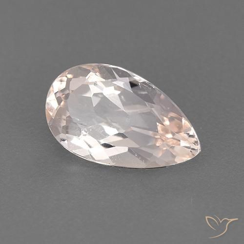 0.93 ct Pink Morganite Stone, Natural Morganite in Pear Facet Shape for Sale