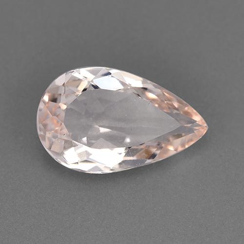 Flamingo Pink Morganite Gem - 1.5ct Pear Facet (ID: 517833)