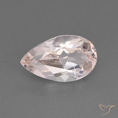 1.30ct Natural Rose Pink Tone Morganite, Pear Shape, VS